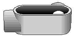 Hubbell Killark - Form 85, LR Body, 1-1/2" Trade, IMC, Rigid Aluminum Conduit Body - Oval, 8-1/8" OAL, 31 cc Capacity, Hazardous & Wet Locations - USA Tool & Supply