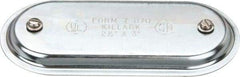 Hubbell Killark - 2-1/2" & 3" Trade, Steel Conduit Body Cover Plate - Use with Form 7 Conduit Bodies - USA Tool & Supply