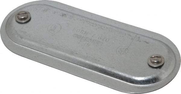 Hubbell Killark - 2" Trade, Steel Conduit Body Cover Plate - Use with Form 7 Conduit Bodies - USA Tool & Supply