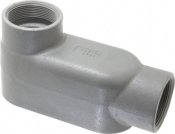 Hubbell Killark - Form 7, LB Body, 2" Trade, IMC, Rigid Iron Conduit Body - Oval, 8-1/4" OAL, 48 cc Capacity, Gray, Hazardous & Wet Locations - USA Tool & Supply