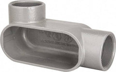 Hubbell Killark - Form 7, LL Body, 2" Trade, IMC, Rigid Iron Conduit Body - Oval, 8-1/4" OAL, 48 cc Capacity, Gray, Hazardous & Wet Locations - USA Tool & Supply