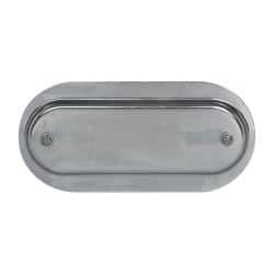 Hubbell Killark - 3-1/2" & 4" Trade, Steel Conduit Body Cover Plate - Use with Form 7 Conduit Bodies - USA Tool & Supply