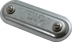 Hubbell Killark - 3/4" Trade, Steel Conduit Body Cover Plate - Use with Form 7 Conduit Bodies - USA Tool & Supply