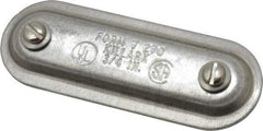 Hubbell Killark - 3/4" Trade, Aluminum Conduit Body Cover Plate - Use with Form 7 Conduit Bodies - USA Tool & Supply