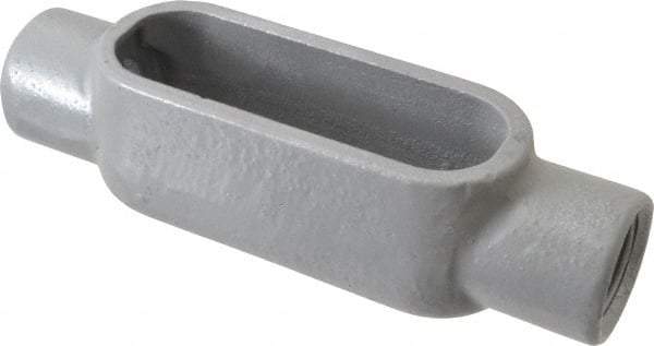 Hubbell Killark - Form 7, C Body, 3/4" Trade, IMC, Rigid Iron Conduit Body - Oval, 6-3/16" OAL, 7 cc Capacity, Gray, Hazardous & Wet Locations - USA Tool & Supply