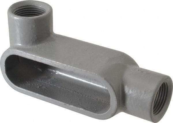 Hubbell Killark - Form 7, LL Body, 3/4" Trade, IMC, Rigid Iron Conduit Body - Oval, 5-3/8" OAL, 7 cc Capacity, Gray, Hazardous & Wet Locations - USA Tool & Supply