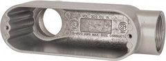 Hubbell Killark - Form 85, LB Body, 1-1/2" Trade, IMC, Rigid Aluminum Conduit Body - Oval, 9-1/8" OAL, 36 cc Capacity, Hazardous & Wet Locations - USA Tool & Supply