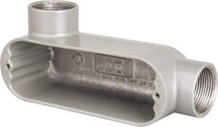 Hubbell Killark - Form 85, LL Body, 1-1/4" Trade, IMC, Rigid Aluminum Conduit Body - Oval, 8-1/8" OAL, 32 cc Capacity, Hazardous & Wet Locations - USA Tool & Supply