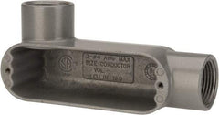 Hubbell Killark - Form 85, LL Body, 1" Trade, IMC, Rigid Aluminum Conduit Body - Oval, 6-1/4" OAL, 12 cc Capacity, Hazardous & Wet Locations - USA Tool & Supply