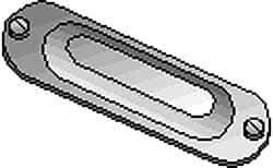Hubbell Killark - 3-1/2" & 4" Trade, Steel Conduit Body Cover Plate - Use with Form 35 Conduit Bodies, Form 85 Conduit Bodies - USA Tool & Supply