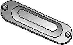 Hubbell Killark - 3-1/2" & 4" Trade, Aluminum Conduit Body Cover Plate - Use with Form 35 Conduit Bodies, Form 85 Conduit Bodies - USA Tool & Supply