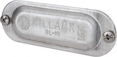 Hubbell Killark - 1/2" Trade, Aluminum Conduit Body Cover Plate - Use with Form 35 Conduit Bodies, Form 85 Conduit Bodies - USA Tool & Supply