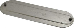 Hubbell Killark - 2" Trade, Aluminum Conduit Body Cover Plate - Use with Form 35 Conduit Bodies, Form 85 Conduit Bodies - USA Tool & Supply