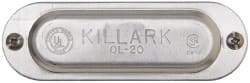 Hubbell Killark - 3/4" Trade, Aluminum Conduit Body Cover Plate - Use with Form 35 Conduit Bodies, Form 85 Conduit Bodies - USA Tool & Supply