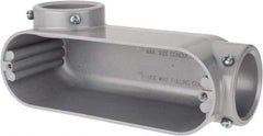 Hubbell Killark - LL Body, 2" Trade, EMT Aluminum Conduit Body - Oval, 9-7/32" OAL, Dry Locations - USA Tool & Supply