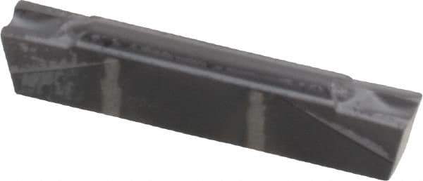 Kennametal - 300G GMP Grade KC5025, 3mm Cutting Width Carbide Grooving Insert - 3.5mm Max Depth of Cut, Neutral, 0.2mm Corner Radius, TiAlN Finish - USA Tool & Supply