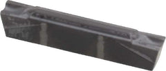 Kennametal - 300G GMP Grade KC5025, 3mm Cutting Width Carbide Grooving Insert - 3.5mm Max Depth of Cut, Neutral, 0.2mm Corner Radius, TiAlN Finish - USA Tool & Supply