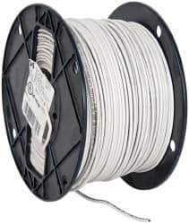 Southwire - THHN/THWN, 14 AWG, 15 Amp, 500' Long, Solid Core, 1 Strand Building Wire - White, Thermoplastic Insulation - USA Tool & Supply