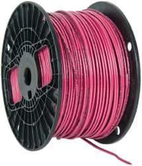 Southwire - THHN/THWN, 14 AWG, 15 Amp, 500' Long, Solid Core, 1 Strand Building Wire - Red, Thermoplastic Insulation - USA Tool & Supply