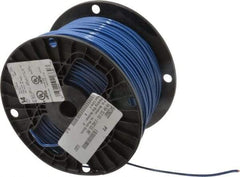 Southwire - THHN/THWN, 14 AWG, 15 Amp, 500' Long, Solid Core, 1 Strand Building Wire - Blue, Thermoplastic Insulation - USA Tool & Supply