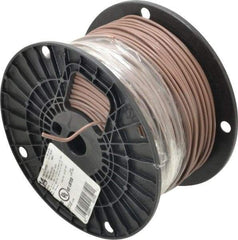 Southwire - THHN/THWN, 14 AWG, 15 Amp, 500' Long, Solid Core, 1 Strand Building Wire - Brown, Thermoplastic Insulation - USA Tool & Supply