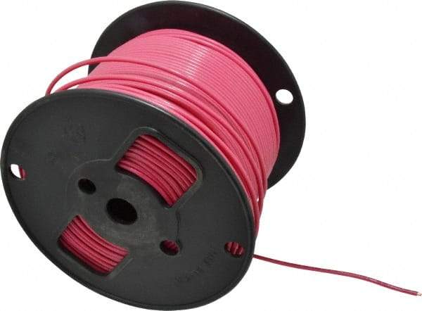 Southwire - THHN/THWN, 12 AWG, 20 Amp, 500' Long, Solid Core, 1 Strand Building Wire - Red, Thermoplastic Insulation - USA Tool & Supply