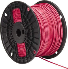 Southwire - THHN/THWN, 14 AWG, 15 Amp, 500' Long, Stranded Core, 19 Strand Building Wire - Red, Thermoplastic Insulation - USA Tool & Supply