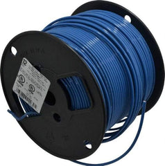 Southwire - THHN/THWN, 12 AWG, 20 Amp, 500' Long, Stranded Core, 19 Strand Building Wire - Blue, Thermoplastic Insulation - USA Tool & Supply