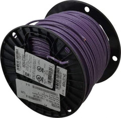 Southwire - THHN/THWN, 12 AWG, 20 Amp, 500' Long, Stranded Core, 19 Strand Building Wire - Purple, Thermoplastic Insulation - USA Tool & Supply