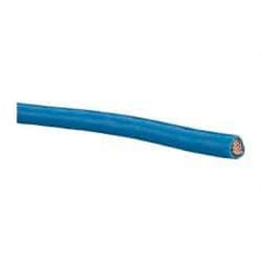 Southwire - THHN/THWN, 6 AWG, 55 Amp, 500' Long, Stranded Core, 19 Strand Building Wire - Blue, Thermoplastic Insulation - USA Tool & Supply