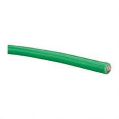 Southwire - THHN/THWN, 6 AWG, 55 Amp, 500' Long, Stranded Core, 19 Strand Building Wire - Green, Thermoplastic Insulation - USA Tool & Supply