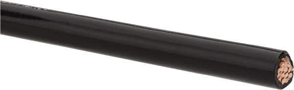 Southwire - THHN/THWN, 2 AWG, 95 Amp, 500' Long, Stranded Core, 19 Strand Building Wire - Black, Thermoplastic Insulation - USA Tool & Supply