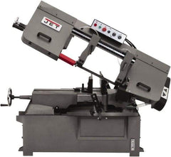 Jet - 10 x 14" Max Capacity, Manual Step Pulley Horizontal Bandsaw - 82, 132, 210 & 330 SFPM Blade Speed, 230/460 Volts, 45°, 3 hp, 3 Phase - USA Tool & Supply