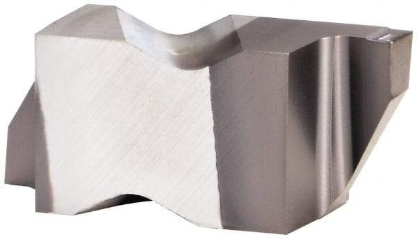 Kennametal - 3078NG K Grade KCU10, 1.98mm Cutting Width Carbide Grooving Insert - 2.39mm Max Depth of Cut, Right Hand, 0.19mm Corner Radius, AlTiN Finish - USA Tool & Supply