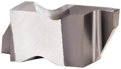 Kennametal - 3078NG K Grade KCU10, 1.98mm Cutting Width Carbide Grooving Insert - 2.39mm Max Depth of Cut, Right Hand, 0.19mm Corner Radius, AlTiN Finish - USA Tool & Supply