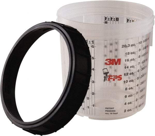 3M - Paint Sprayer Cup & Collar - Standard Collar and Cup - USA Tool & Supply