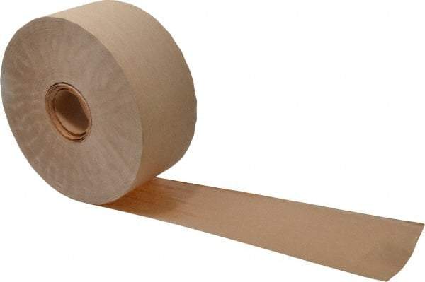 3M - 3" x 150 Yd Natural (Color) Water Activated Adhesive Packaging Tape - Paper Backing, 4.9 mil Thick, 22 to 27 Lb Tensile Strength, Series 6144 - USA Tool & Supply