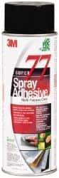 3M - 24 oz Aerosol Clear Spray Adhesive - High Tack, 205°F Heat Resistance, 99 Sq Ft Coverage, Medium Strength Bond, 30 min Max Bonding Time, Flammable, Series 77 - USA Tool & Supply