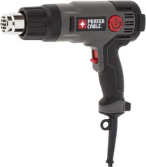 Porter-Cable - 120 to 1,150°F Heat Setting, 19 CFM Air Flow, Heat Gun - 120 Volts, 11.7 Amps, 1,500 Watts, 6' Cord Length - USA Tool & Supply