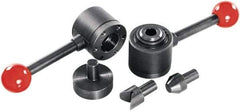 KIPP - 4,905 N Capacity, Through Hole Mt, One Hand, Ball Lever Actuation, Variable Stroke Straight Line Action Clamp - 25mm Max Clamping Stroke, 6mm Mt Hole Diam, 54.5mm Overall Height - USA Tool & Supply