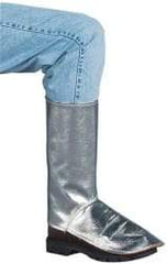 PRO-SAFE - Aluminized Carbon Kevlar Leggings - No Pockets, Silver/Yellow/Black - USA Tool & Supply