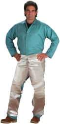 PRO-SAFE - Size Universal Carbon Kevlar Flame Resistant/Retardant Chaps - No Pockets, Silver - USA Tool & Supply