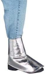 PRO-SAFE - Men's Universal (Women's Universal) Aluminized Spats - Aluminized Carbon Kevlar Upper, Silver - USA Tool & Supply