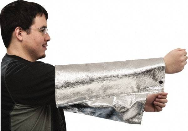 PRO-SAFE - Size Universal, Silver/Yellow/Black Aluminzed Kevlar Aluminized Sleeve - 18" Long Sleeve - USA Tool & Supply
