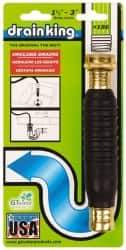 Made in USA - For 1-1/2 to 3 Inch Pipe, 6-3/8 Inch Cable Length, Handheld, Manual and Hand Drain Cleaner - Rubber Drum - USA Tool & Supply