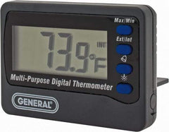 General - 14 to 122°F Aquarium Thermometer - Digital Display, Battery Power - USA Tool & Supply