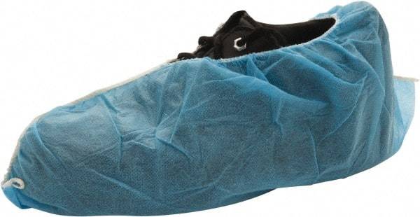 PRO-SAFE - Size L, Polypropylene, Standard Shoe Cover - Blue, Non-Chemical Resistant & Water Resistant - USA Tool & Supply
