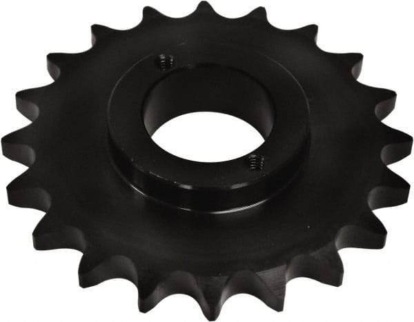 U.S. Tsubaki - 14 Teeth, 1-1/4" Chain Pitch, Chain Size 100, Split Taper Sprocket - 5.618" Pitch Diam, 6.23" Outside Diam - USA Tool & Supply
