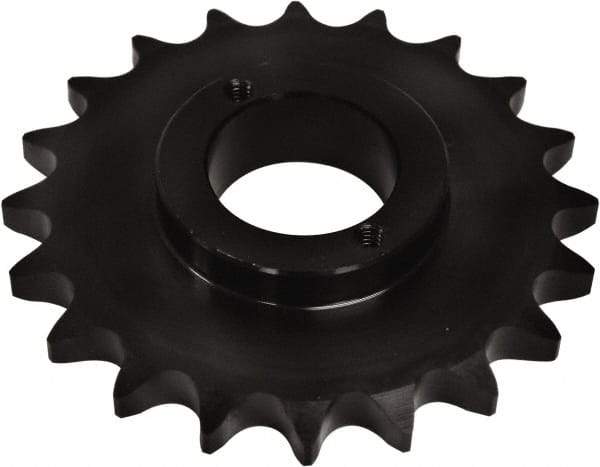 U.S. Tsubaki - 32 Teeth, 3/4" Chain Pitch, Chain Size 60, Split Taper Sprocket - 7.652" Pitch Diam, 7.83" Outside Diam - USA Tool & Supply