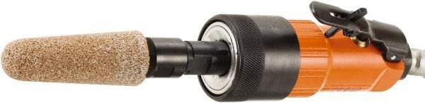 Dotco - 6mm Collet, Straight Handle, Air Straight Die Grinder - 18,000 RPM, Front Exhaust, 38 CFM, 0.9 hp, 90 psi, 6.3mm Inlet - USA Tool & Supply